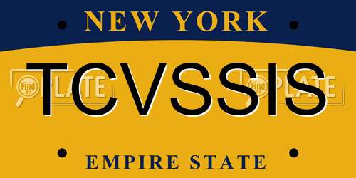TCVSSIS New York License Plate