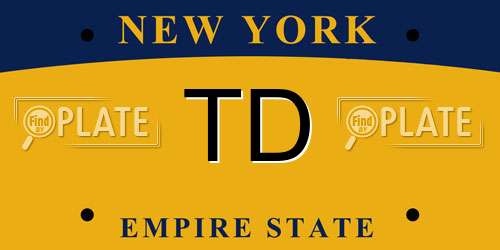 TD New York License Plate