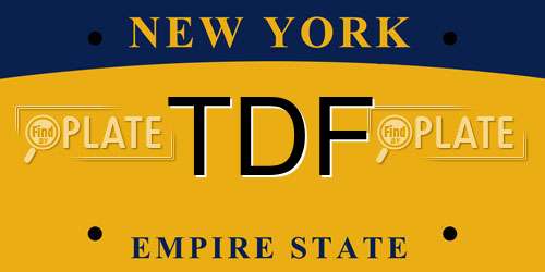 TDF New York License Plate