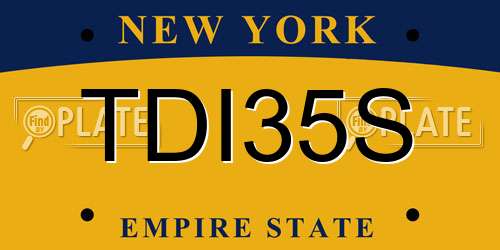 TDI35S New York License Plate