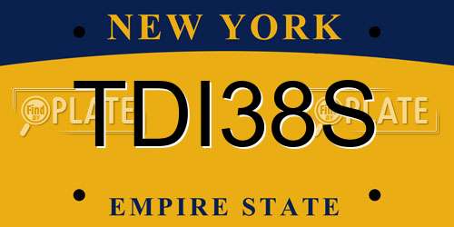 TDI38S New York License Plate