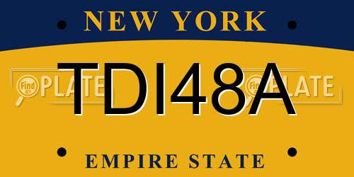 TDI48A New York License Plate