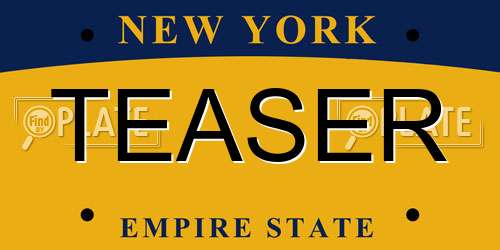 TEASER New York License Plate