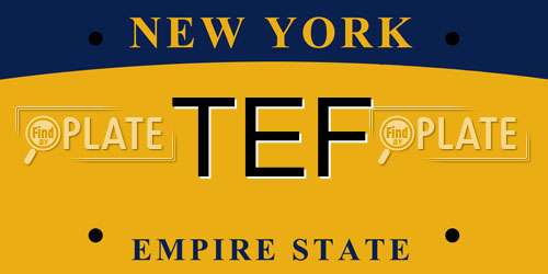 TEF New York License Plate