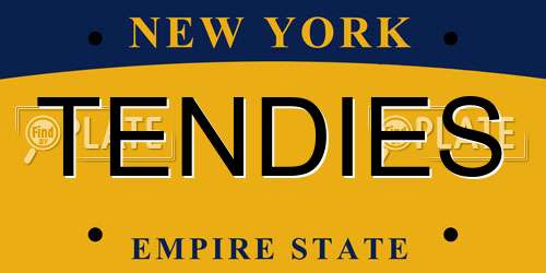 TENDIES New York License Plate