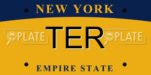 TER New York License Plate
