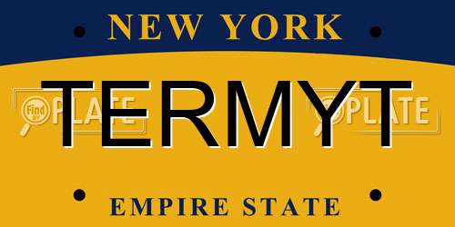 TERMYT New York License Plate