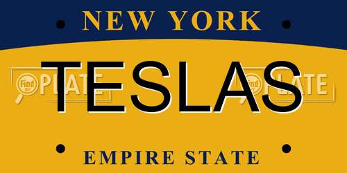 TESLAS New York License Plate