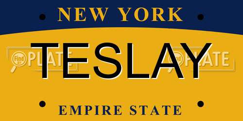 TESLAY New York License Plate