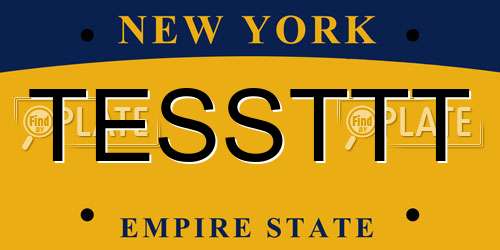 TESSTTT New York License Plate