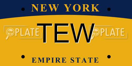 TEW New York License Plate