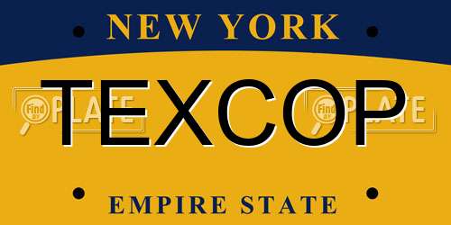 TEXCOP New York License Plate