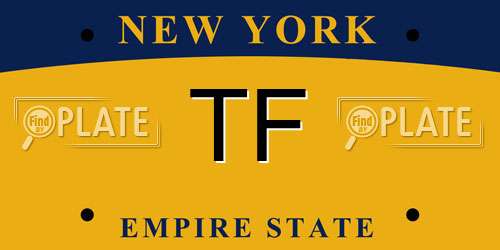 TF New York License Plate