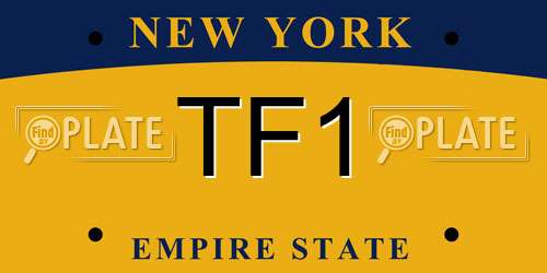TF1 New York License Plate