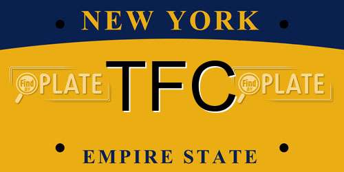 TFC New York License Plate