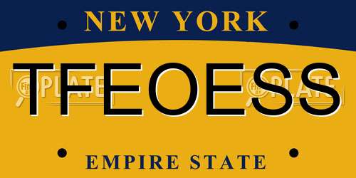 TFEOESS New York License Plate
