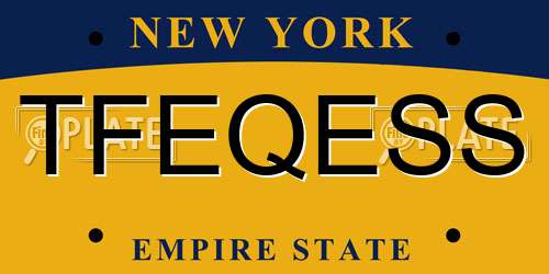 TFEQESS New York License Plate