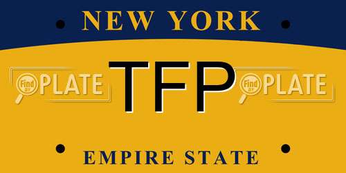 TFP New York License Plate