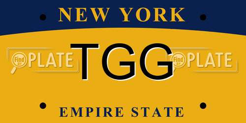 TGG New York License Plate