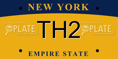 TH2 New York License Plate