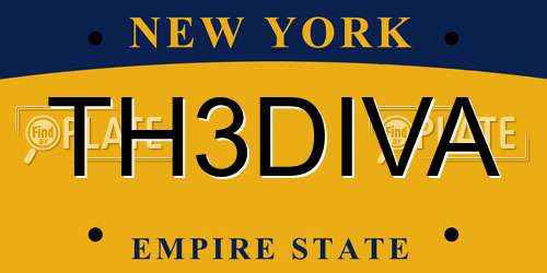 TH3DIVA New York License Plate