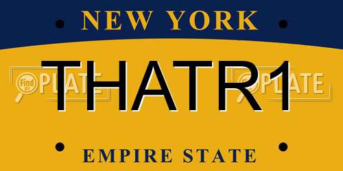 THATR1 New York License Plate