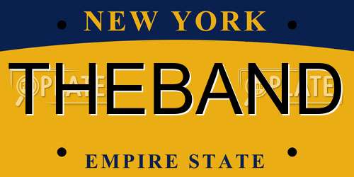 THEBAND New York License Plate
