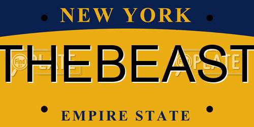 THEBEAST New York License Plate