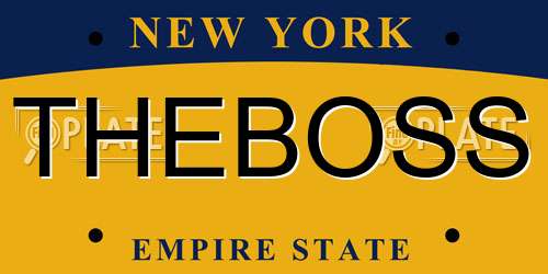 THEBOSS New York License Plate