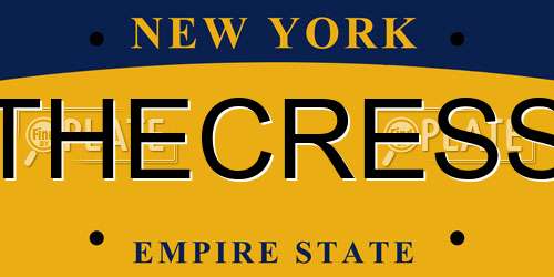 THECRESS New York License Plate