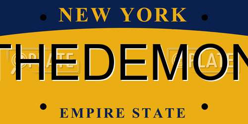 THEDEMON New York License Plate
