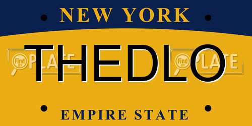 THEDLO New York License Plate