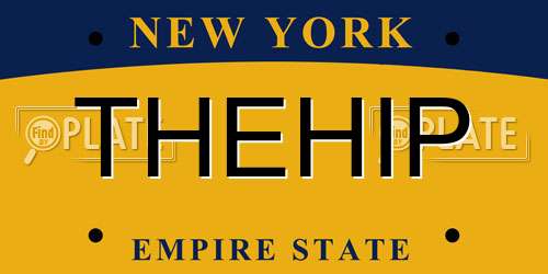 THEHIP New York License Plate
