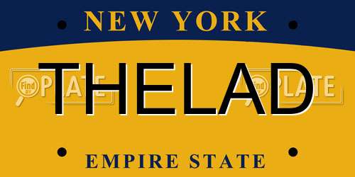 THELAD New York License Plate