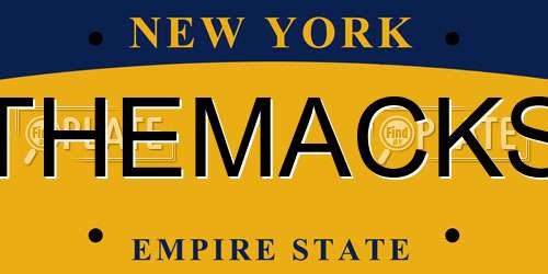 THEMACKS New York License Plate