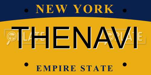 THENAVI New York License Plate