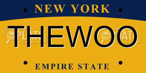 THEWOO New York License Plate