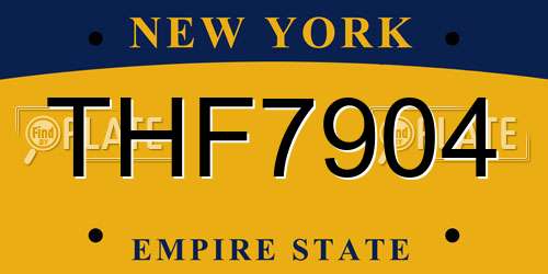 THF7904 New York License Plate