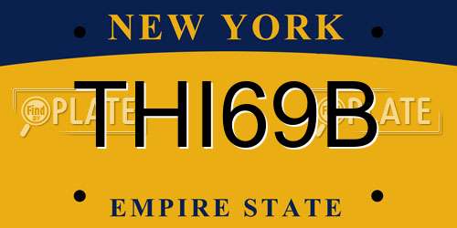THI69B New York License Plate
