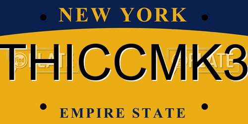 THICCMK3 New York License Plate