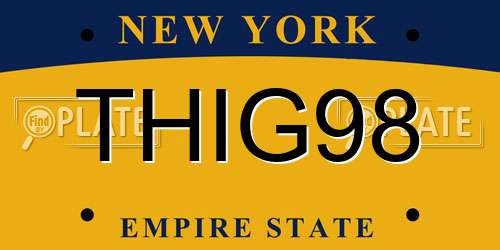 THIG98 New York License Plate