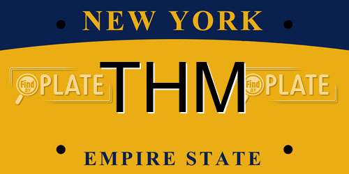 THM New York License Plate