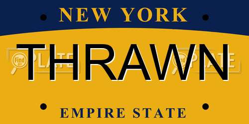 THRAWN New York License Plate