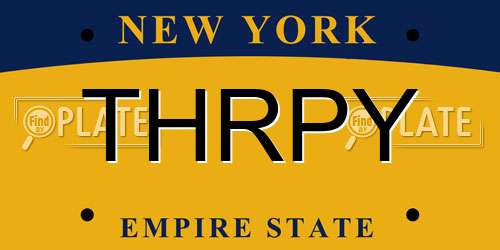 THRPY New York License Plate