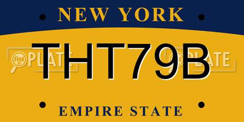 THT79B New York License Plate