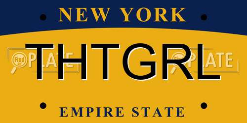 THTGRL New York License Plate