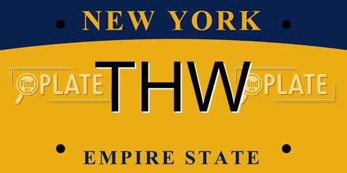 THW New York License Plate