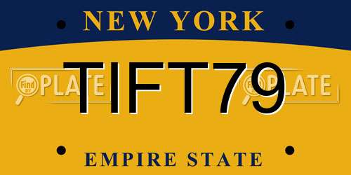 TIFT79 New York License Plate