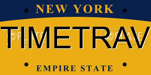 TIMETRAV New York License Plate