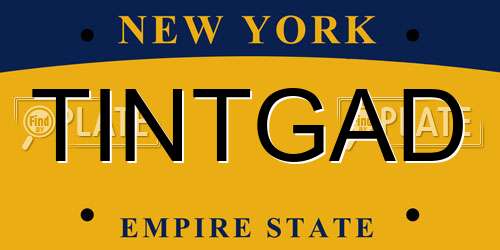 TINTGAD New York License Plate
